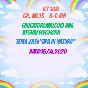 Apa în natură!